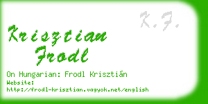 krisztian frodl business card